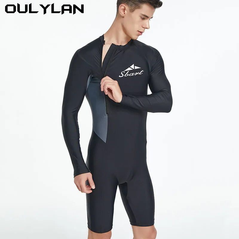 Diving Surfing Wetsuit for Men Long Sleeved Diving Suit Swimsuit Anti-scratch Cold Proof Swimwear